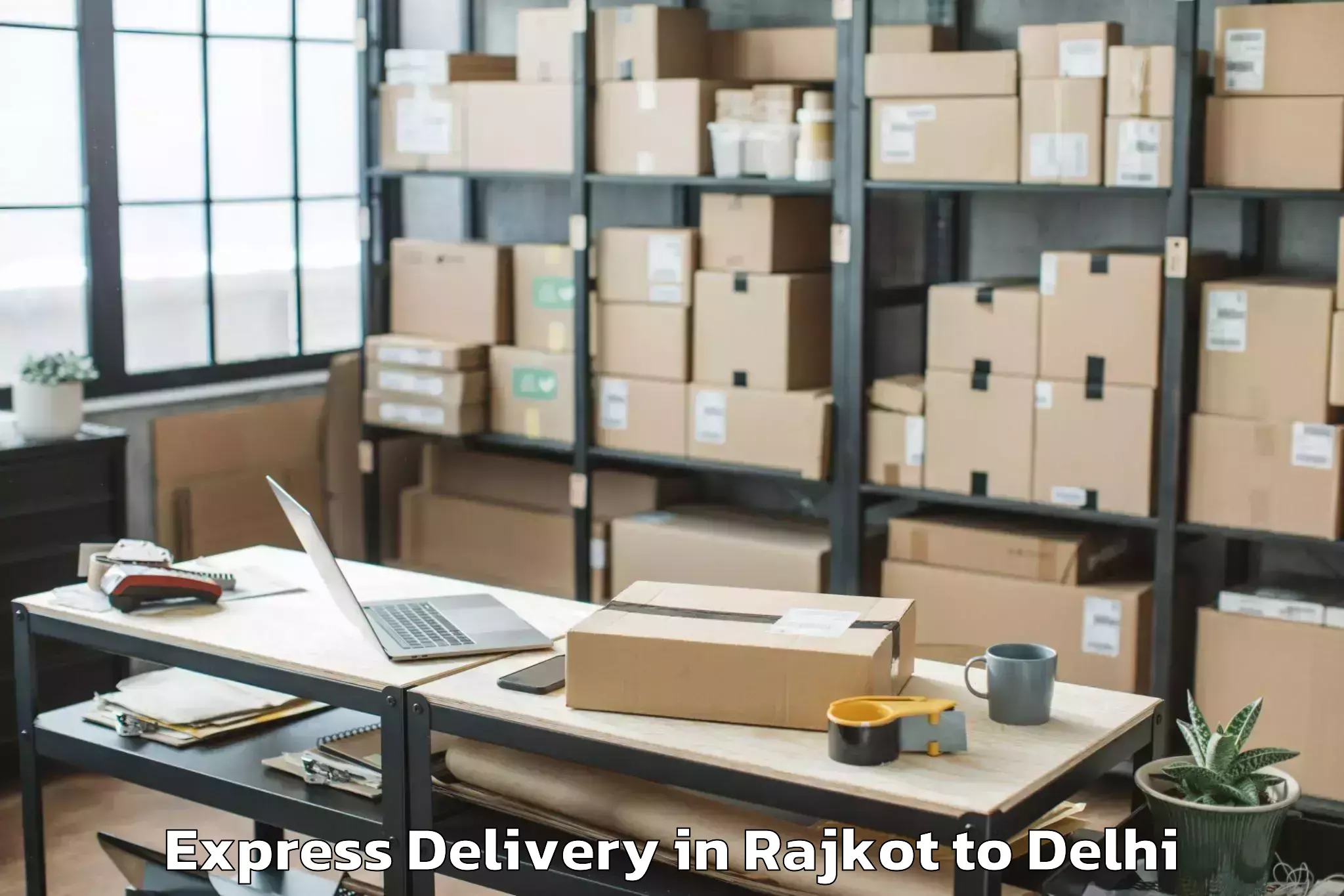 Hassle-Free Rajkot to Rajouri Garden Express Delivery